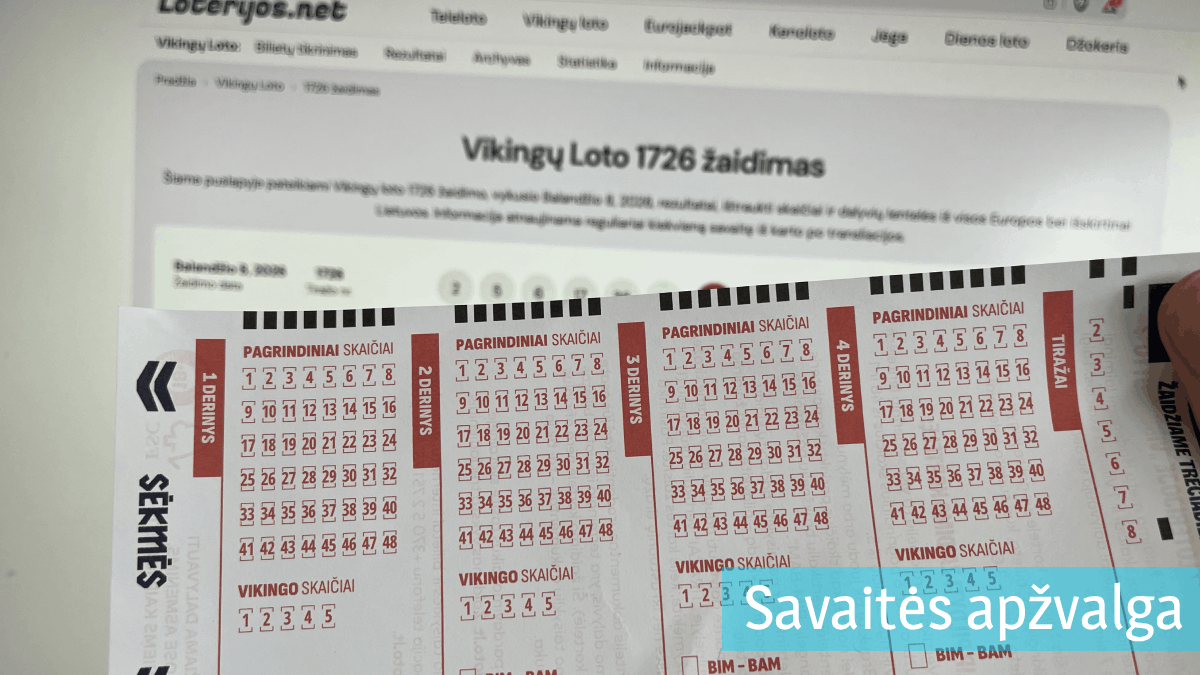 Loterijų savaitės apžvalga 2026 m. balandžio 13 d.