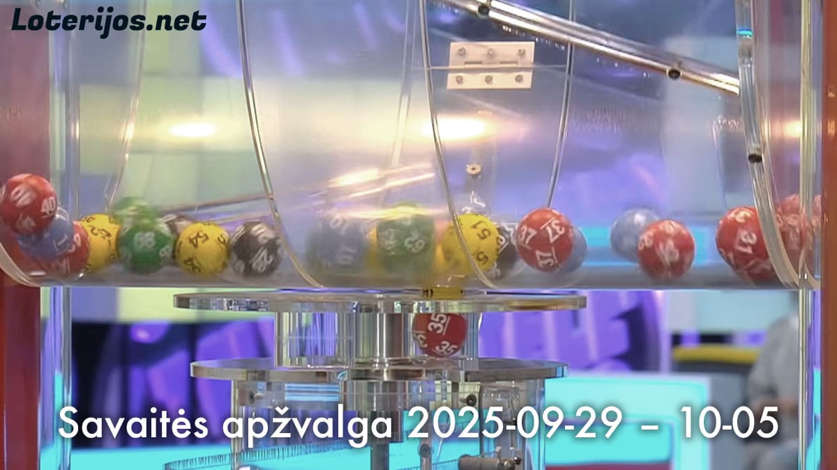 Loterijų savaitės apžvalga 2025 m. spalio 10 d.
