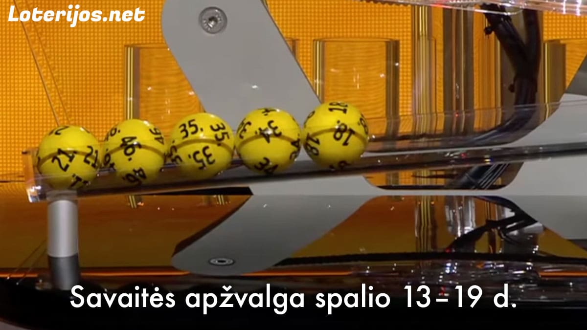 Loterijų savaitės apžvalga 2025 m. spalio 20 d.